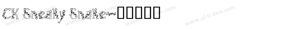 CK Sneaky Snake字体转换